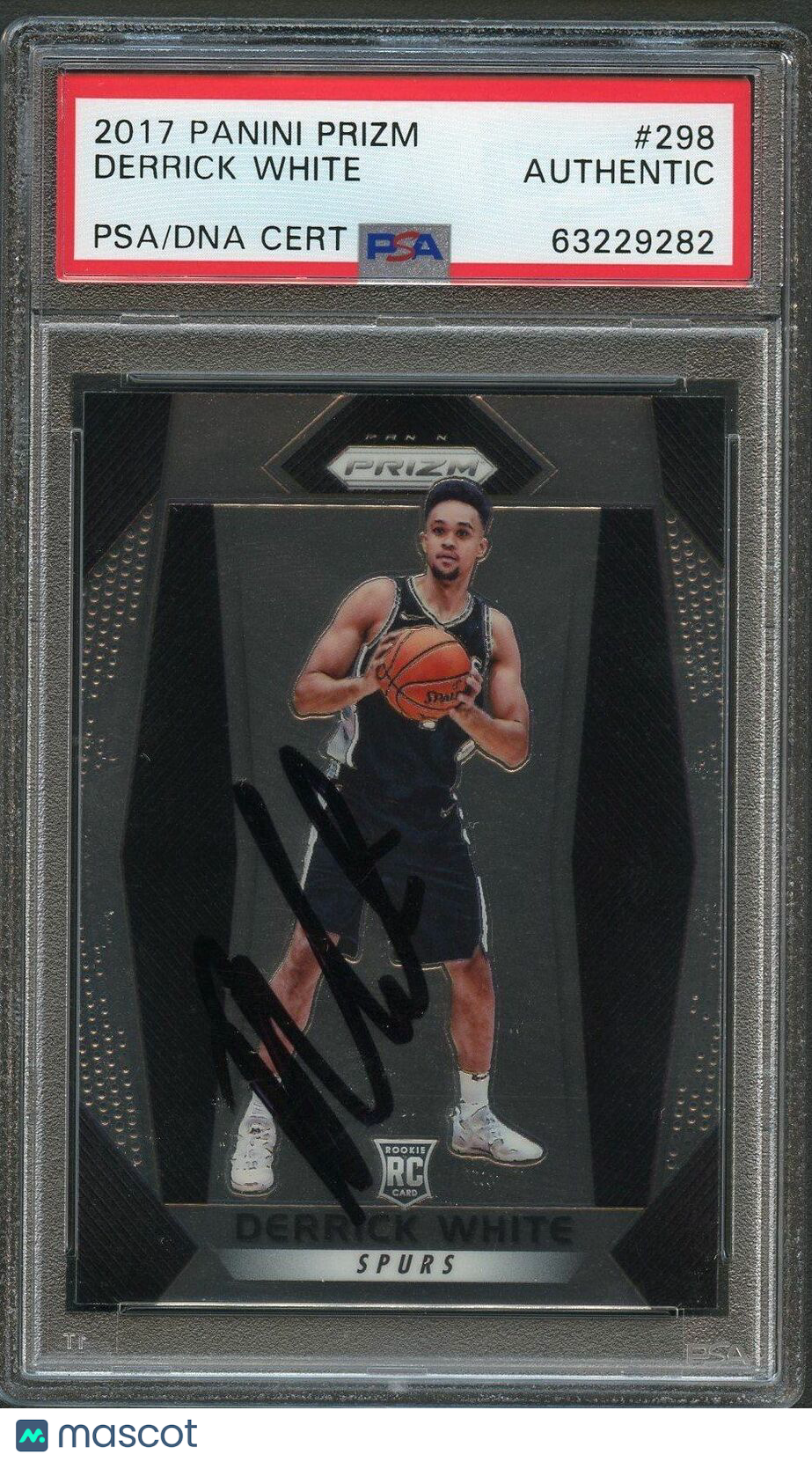 2017-18 Panini Prizm #298 Derrick White Signed Card AUTO PSA/DNA Slabbed Spurs R