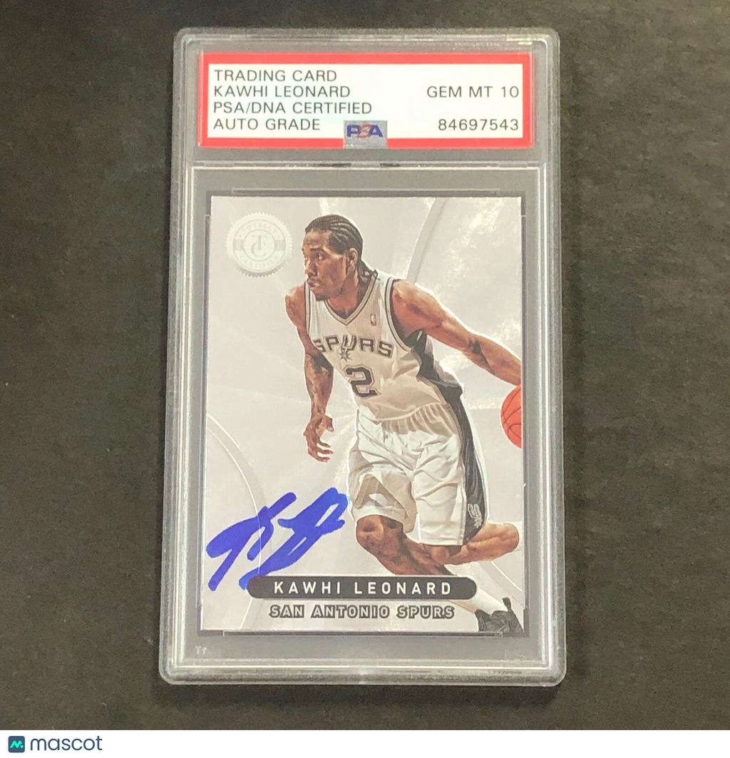 2012-13 Totally Certified #11 Kawhi Leonard Signed Card PSA Auto 10 Autographed