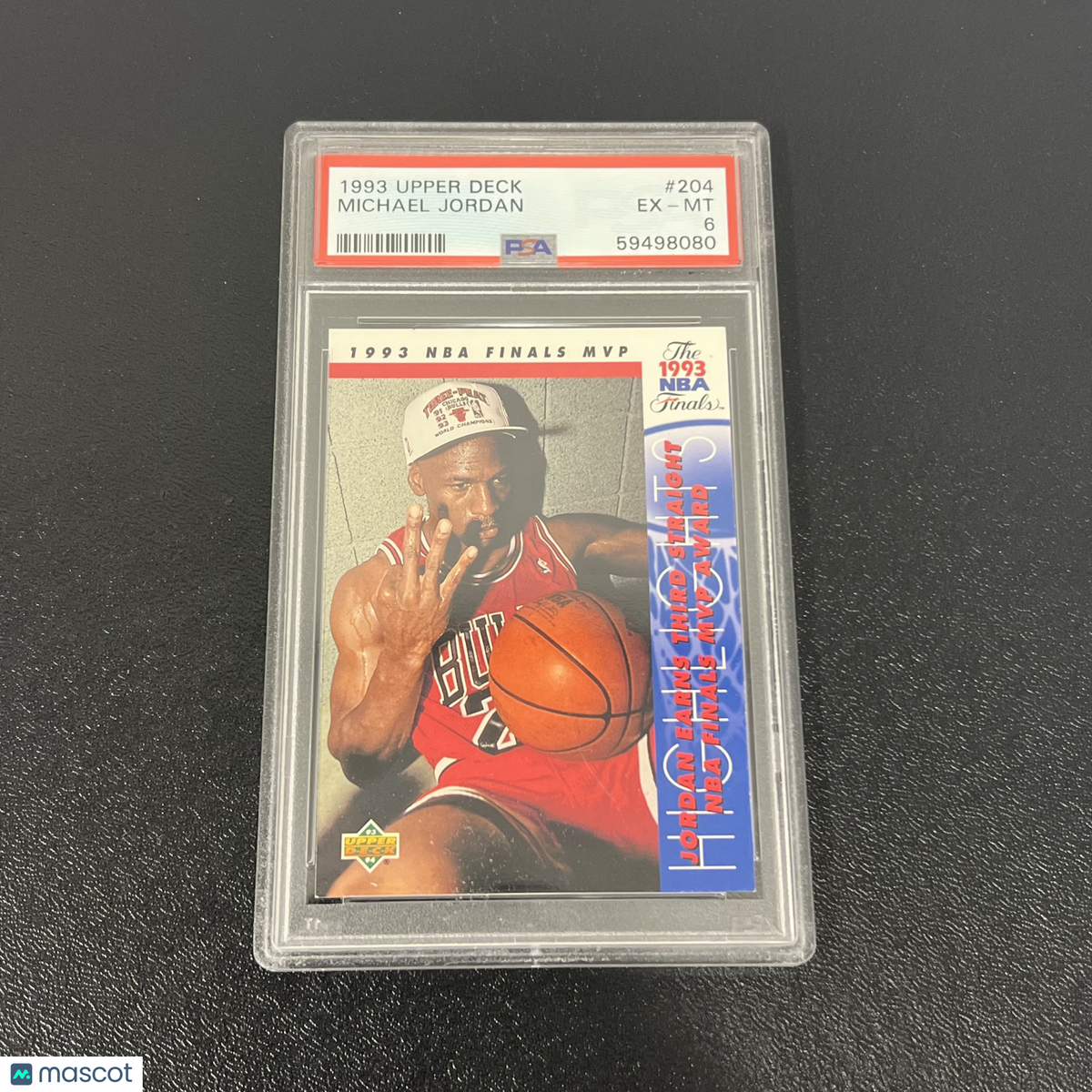 1993 Upper Deck Finals MVP #204 Michael Jordan PSA 6 Slabbed Chicago Bulls