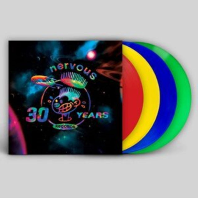 Various Artists - Nervous Records 30 Years (Part 1) (4LP/Solid Red, Yellow, Blue & Green Vinyl)