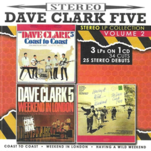Dave Five Clark - Stereo LP Collection, Vol. 2-3 LPs On 1 CD-34 Cuts-25 Stereo Debuts