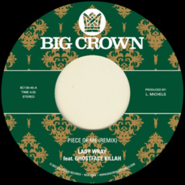 Lady Wray & Pete Rock - Piece Of Me (Feat. Ghostface Killah) B/W Joy & Pain (Pete Rock Remix) - 7 Inch Vinyl