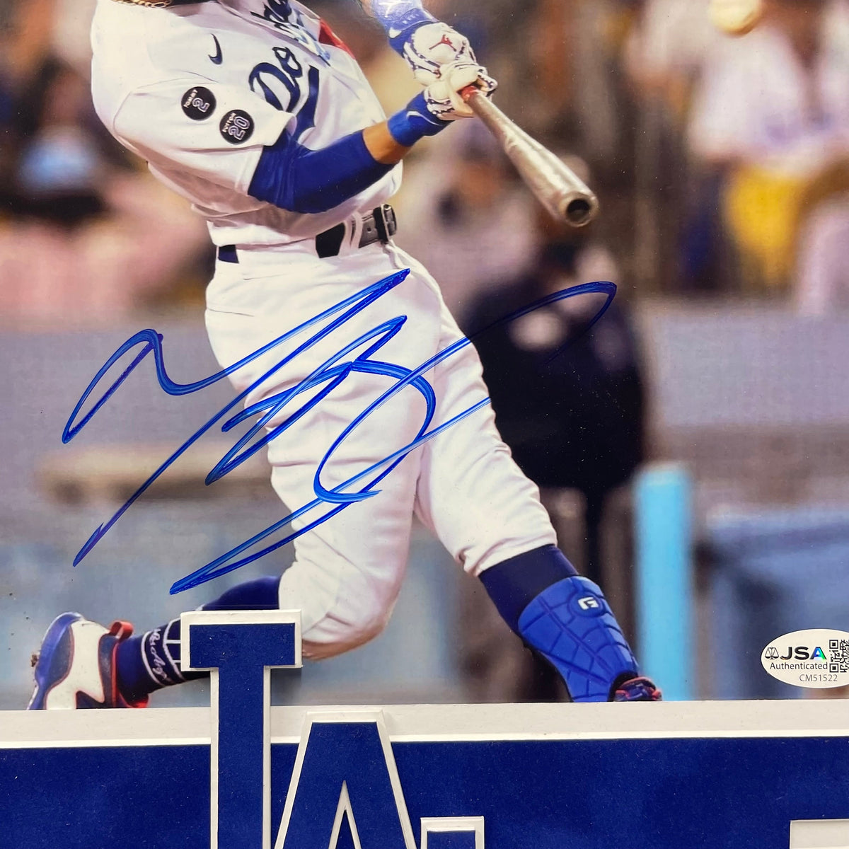 Mookie Betts Los Angeles Dodgers Signed 8x10 Framed Display Photo JSA