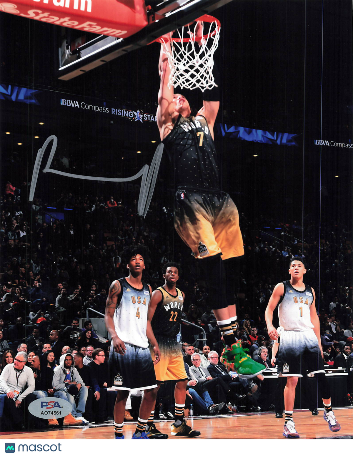 Dwight Powell Signed 8x10 Photo PSA Dallas Mavericks