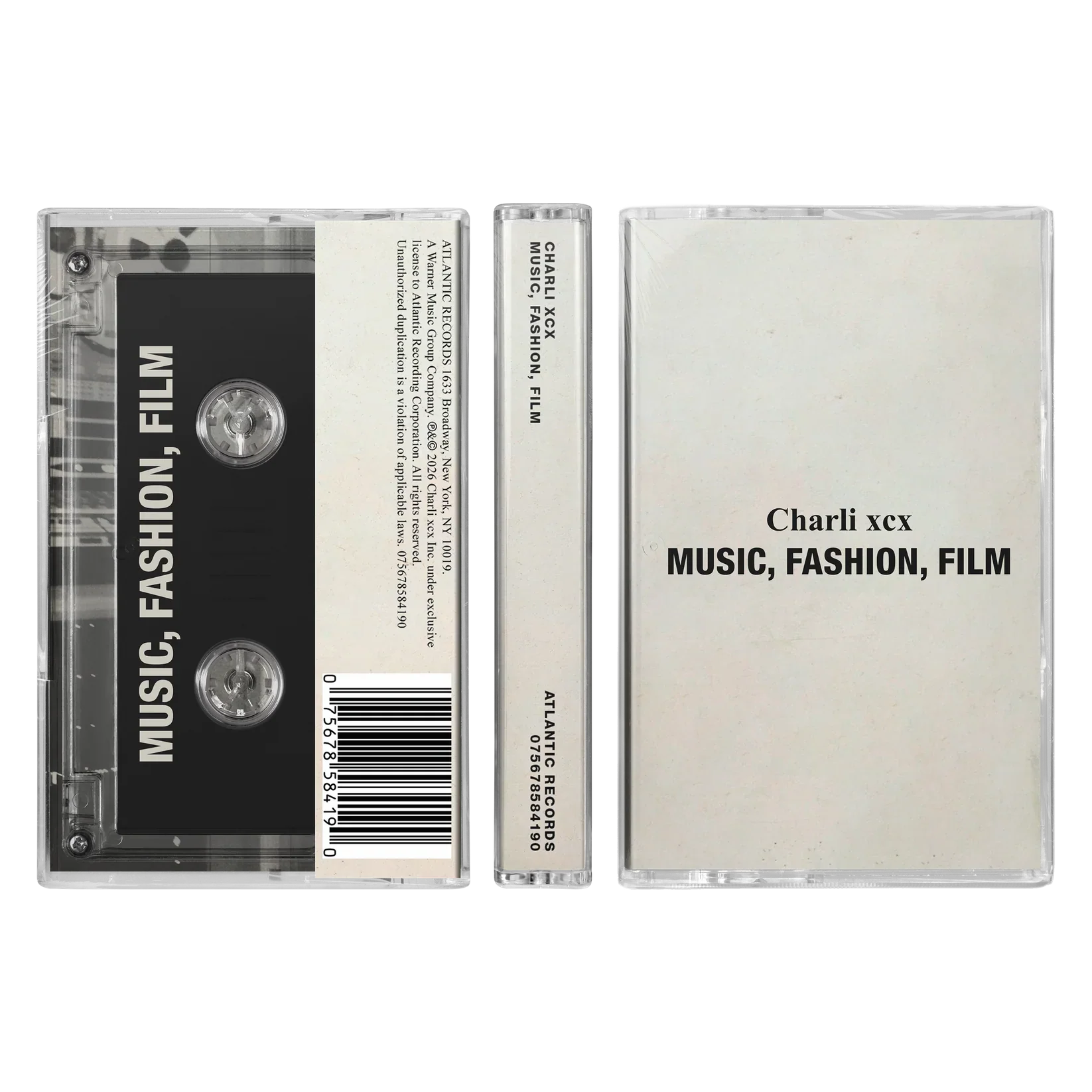 Charli XCX – Music, Fashion, Film Music Cassette Tape
