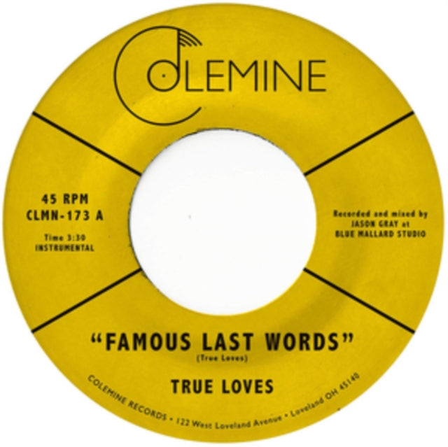 True Loves - Famous Last Words - 7 Inch Vinyl