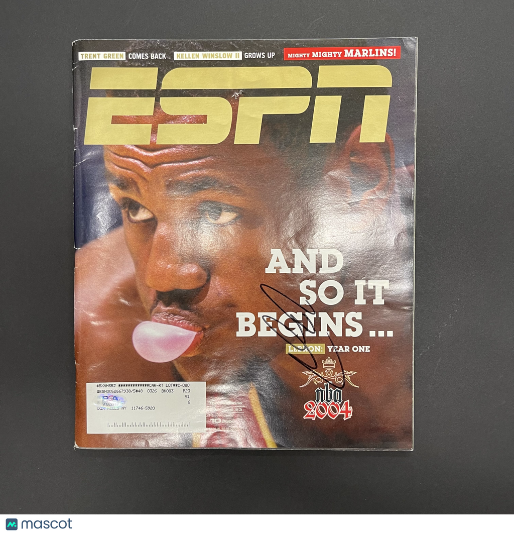 LeBron James Cleveland Cavaliers Signed Basketball Magazine PSA