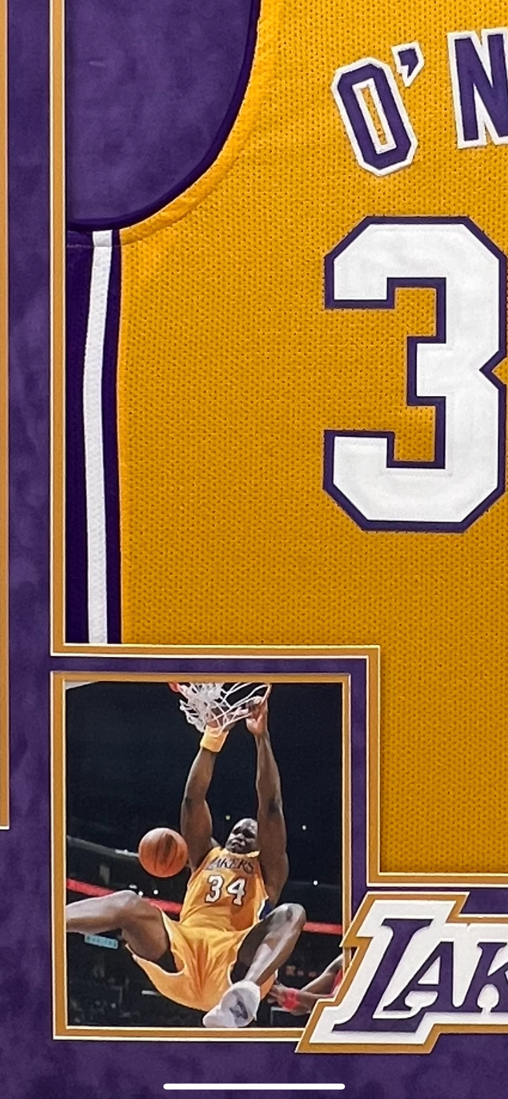 Shaquille O'Neal Signed Jersey PSA Los Angeles Lakers Autographed