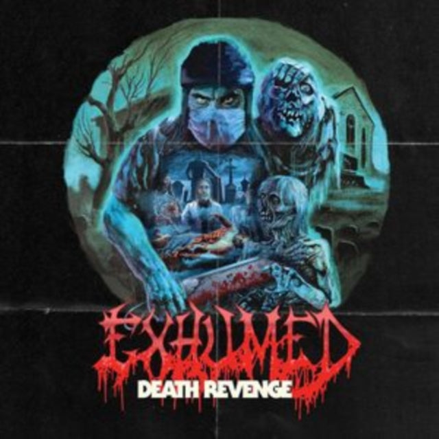 Exhumed - Death Revenge (Sea Blue & Black Ice Quad With Red, Bone White & Cyan Blue Splatter LP Vinyl)