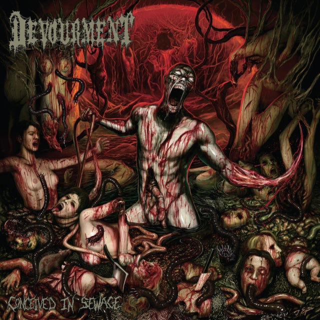 Devourment - Conceived In Sewage (Swamp Green, Red & White Merge With Swamp Green, Red & White Splatter LP Vinyl)