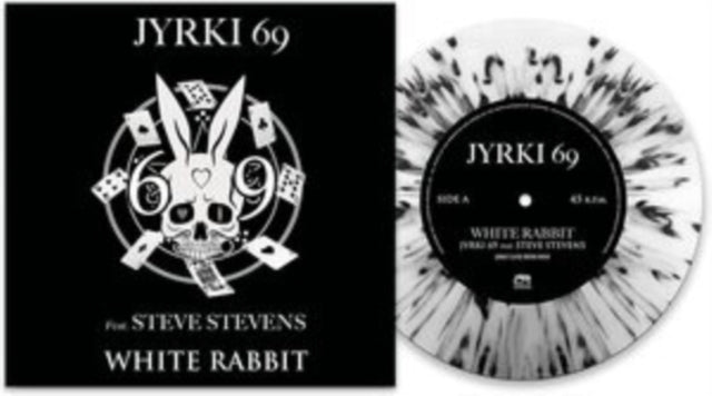 Jyrki 69 - White Rabbit (Black & White Splatter) - 7 Inch Vinyl