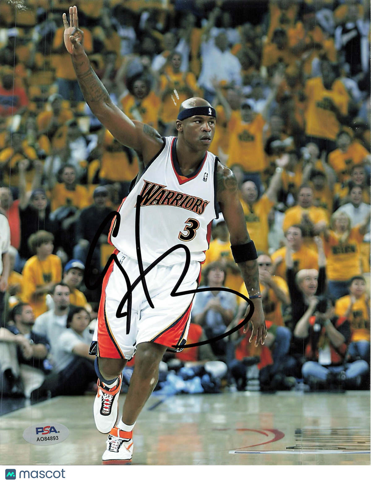 Al Harrington Golden State Warriors Signed Basketball Photo PSA