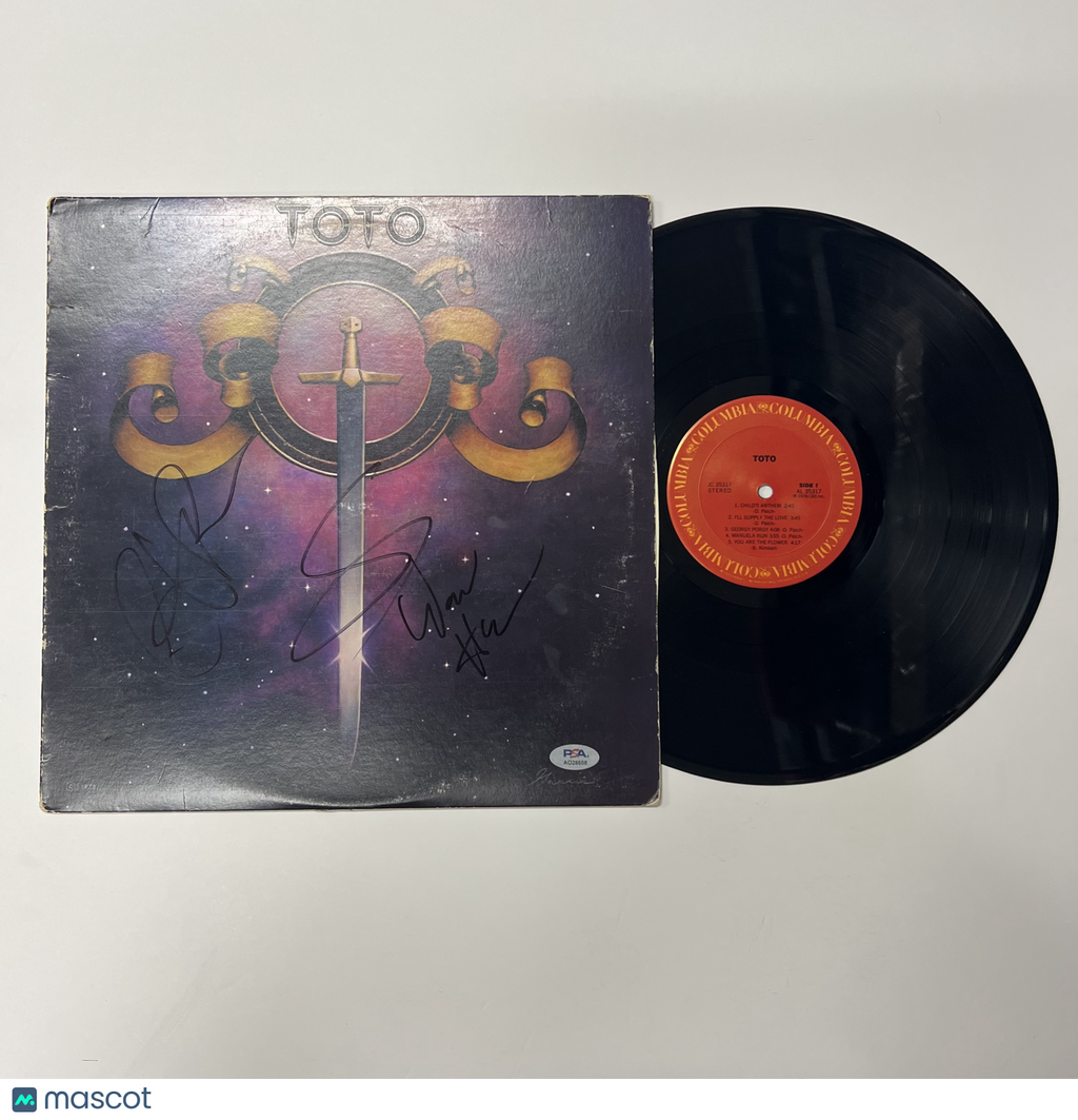 Steve Lukather and David Paich Signed Toto Vinyl Album PSA Autographed