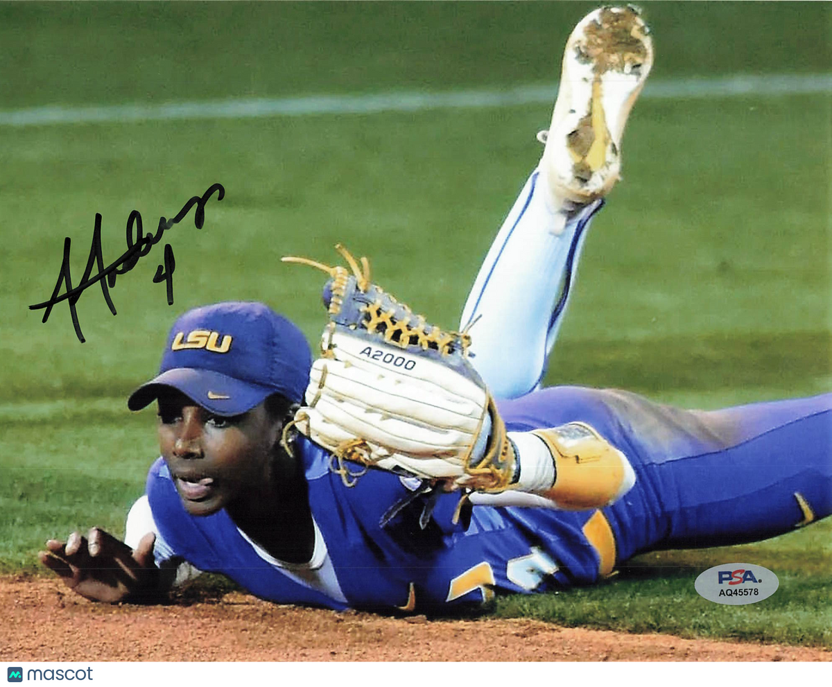 Aliyah Andrews LSU Tigers Signed 8x10 Photo PSA Auth