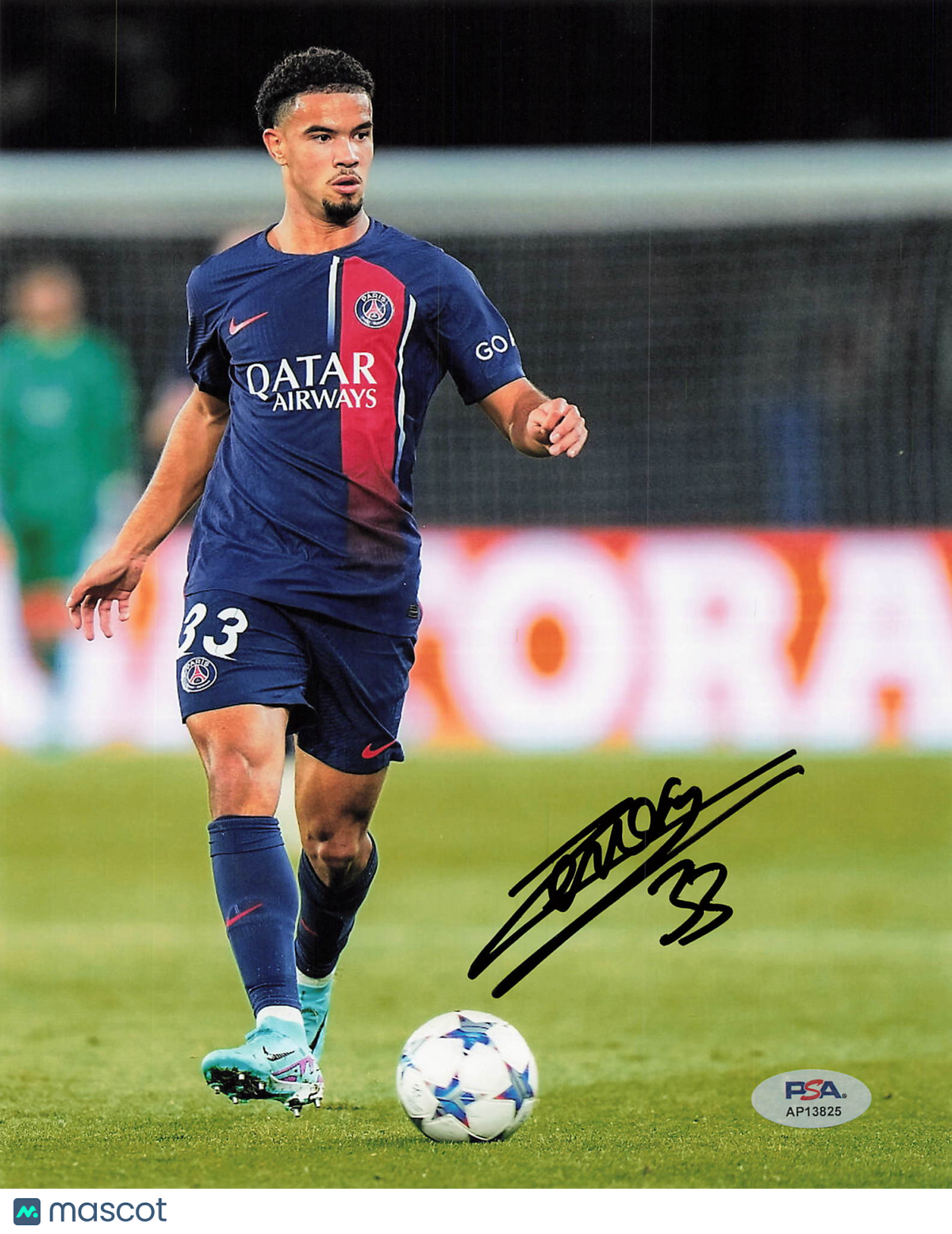 Warren Zaïre-Emery Signed 8x10 Photo PSA Soccer PSG