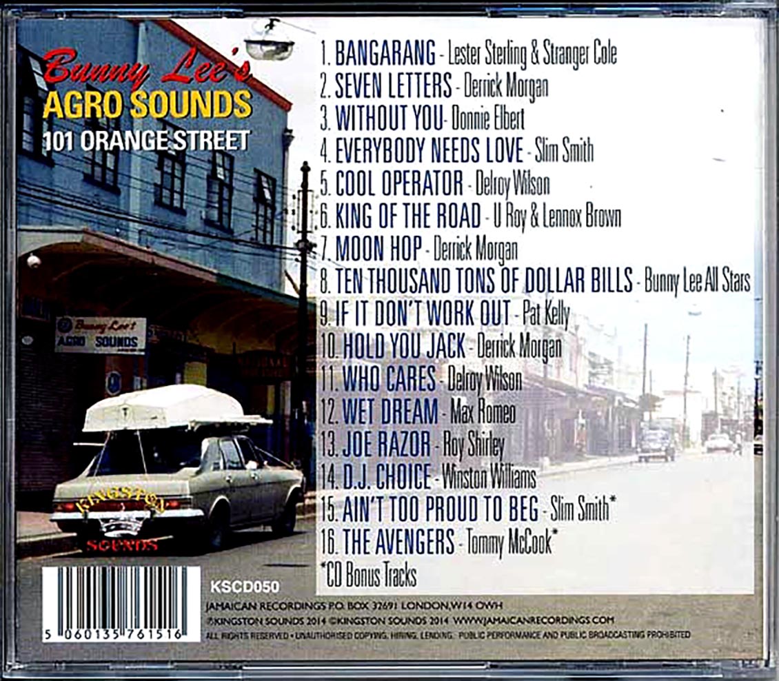 Delroy Wilson, Slim Smith, Lester Sterling, Etc. - Bunny Lee's Agro Sounds: 101 Orange Street Music CD