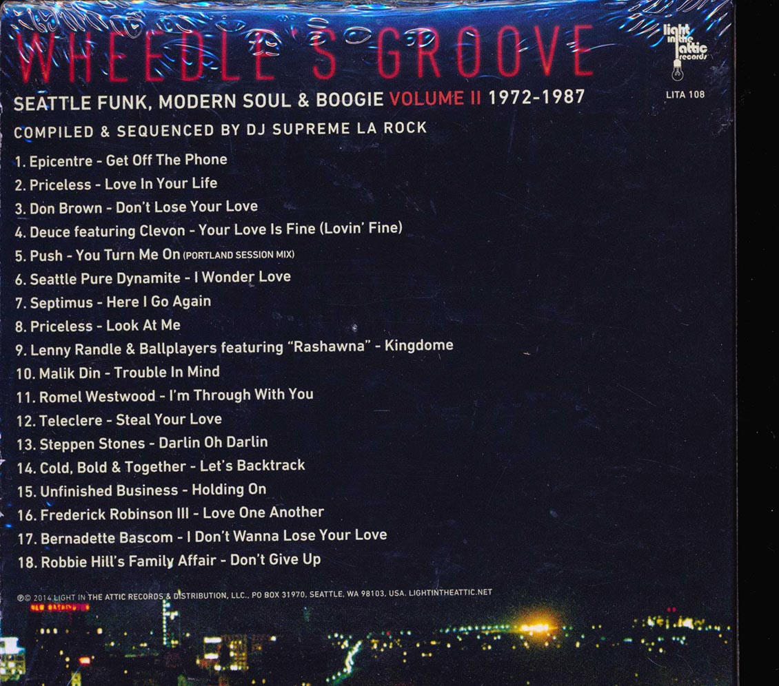 Various - Wheedle's Groove: Seattle Funk, Modern Soul & Boogie Volume 2: 1972-1987 Music CD