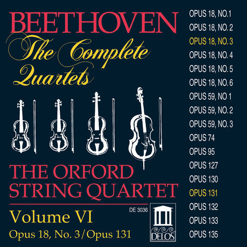 Beethoven / Orford String Quartet - Complete Quartets 6 - Music CD
