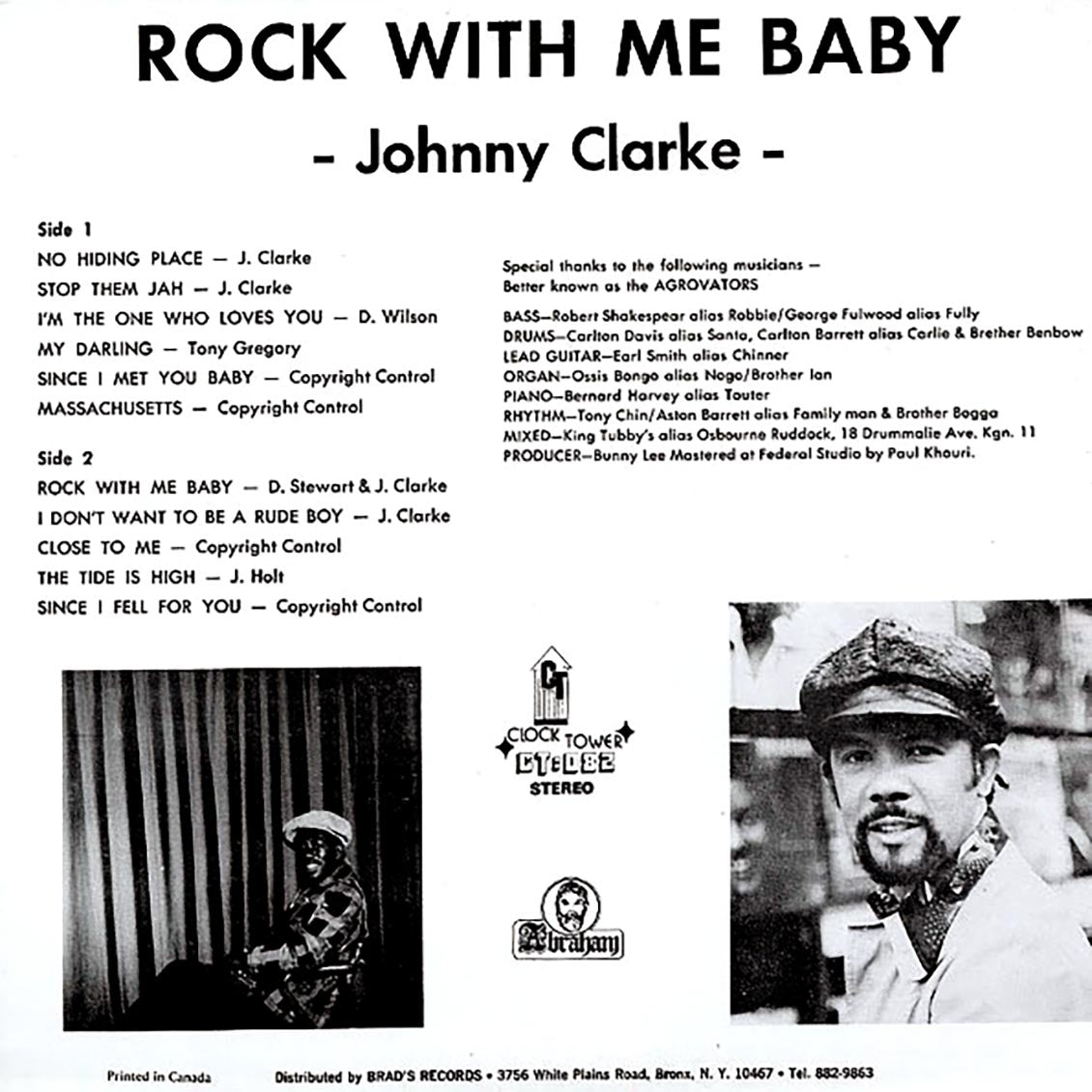 Johnny Clarke - Rock With Me Baby Vinyl Record