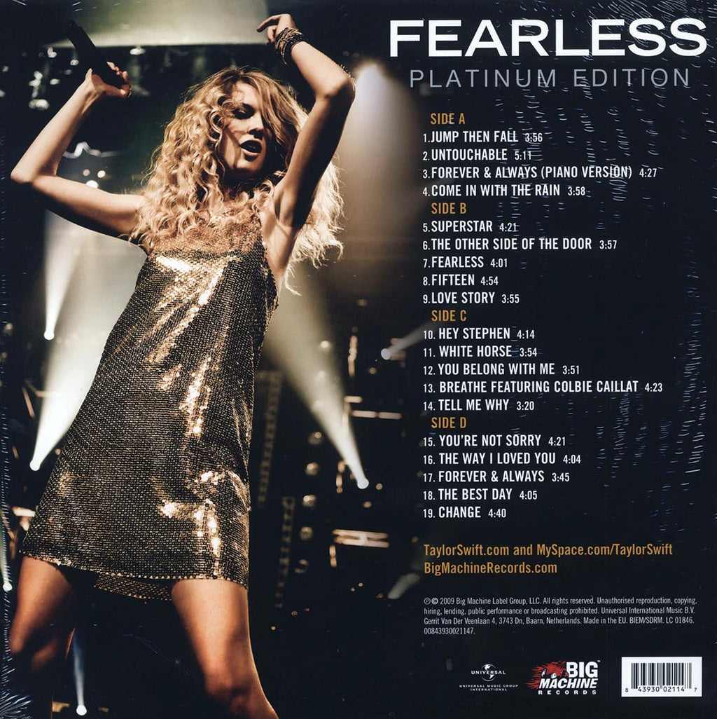 Taylor Swift - Fearless: Platinum Edition (2xLP) (180g) Vinyl Record