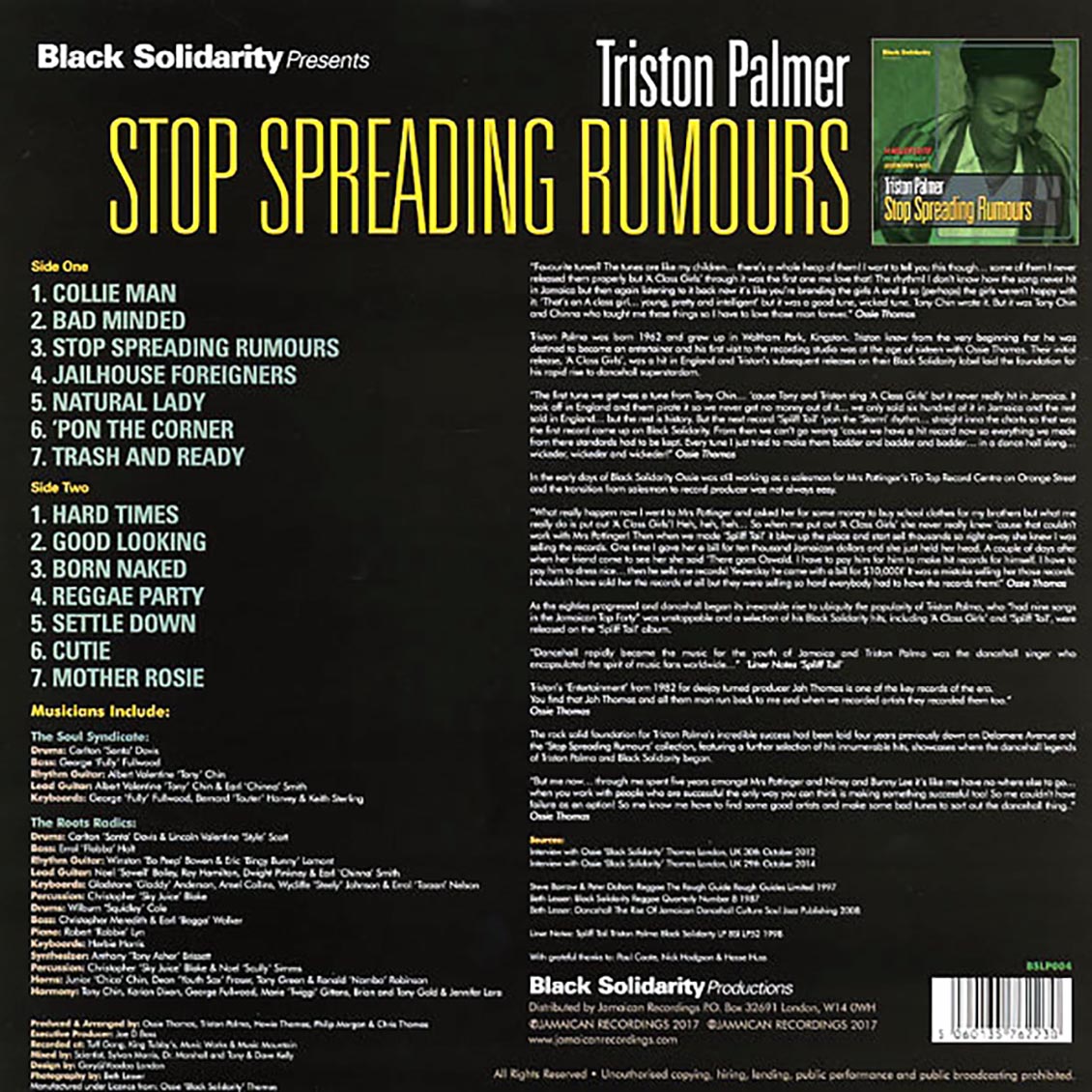 Triston Palmer - Stop Spreading Rumors (180g) Vinyl Record