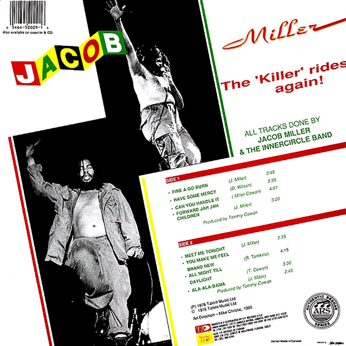 Jacob Miller - Killer Rides Again Vinyl Record