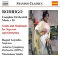 Rodrigo / Lojendio / Asturias Sym Orch / Valdes - Songs & Madrigals For Soprano & Orchestra 10 - Music CD