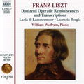 Liszt / Wolfram - Donizetti Operatic Reminiscences & Transcription - Music CD