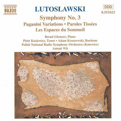 Lutoslawski / Wit / Polish National Radio Symphony - Symphony 3 / Paganini Variations / Paroles Tissees - Music CD