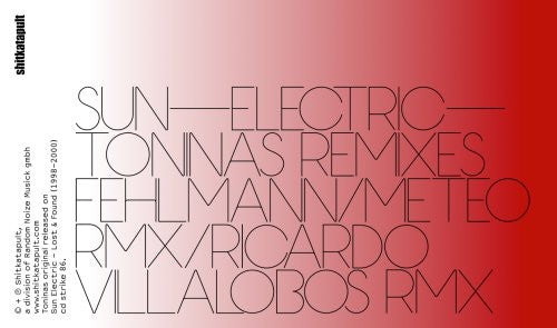 Sun Electric - Toninas Remixes - Vinyl Record