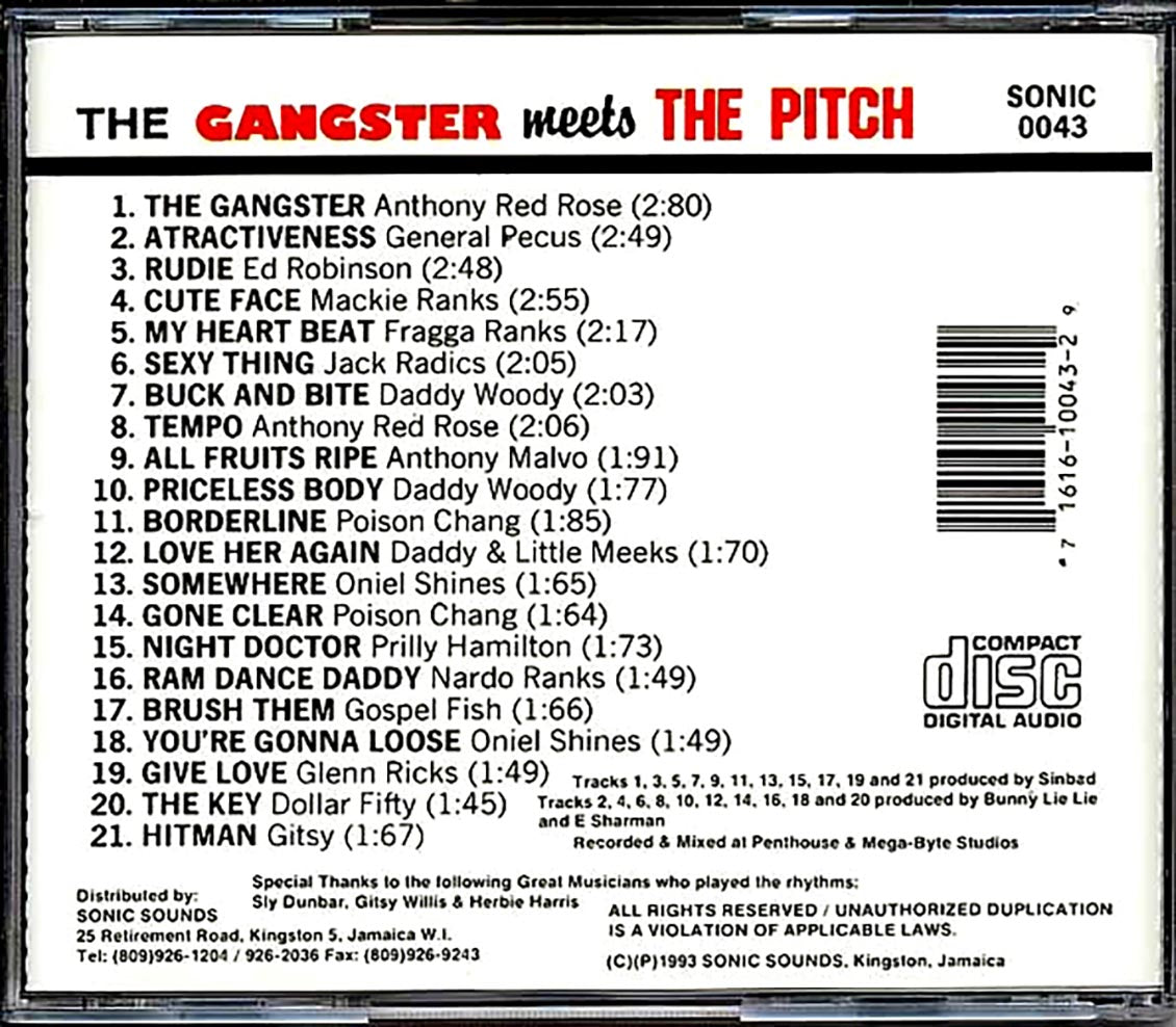 Anthony Red Rose, Jack Radics, Ed Robinson, Etc. - Gangster Meets Pitch (21 tracks) (marked/ltd stock) Music CD