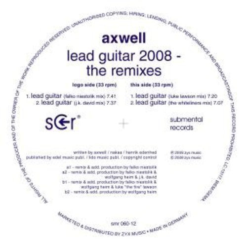 Axwell - Lead Guitar 2008: The Remixes - Vinyl Record