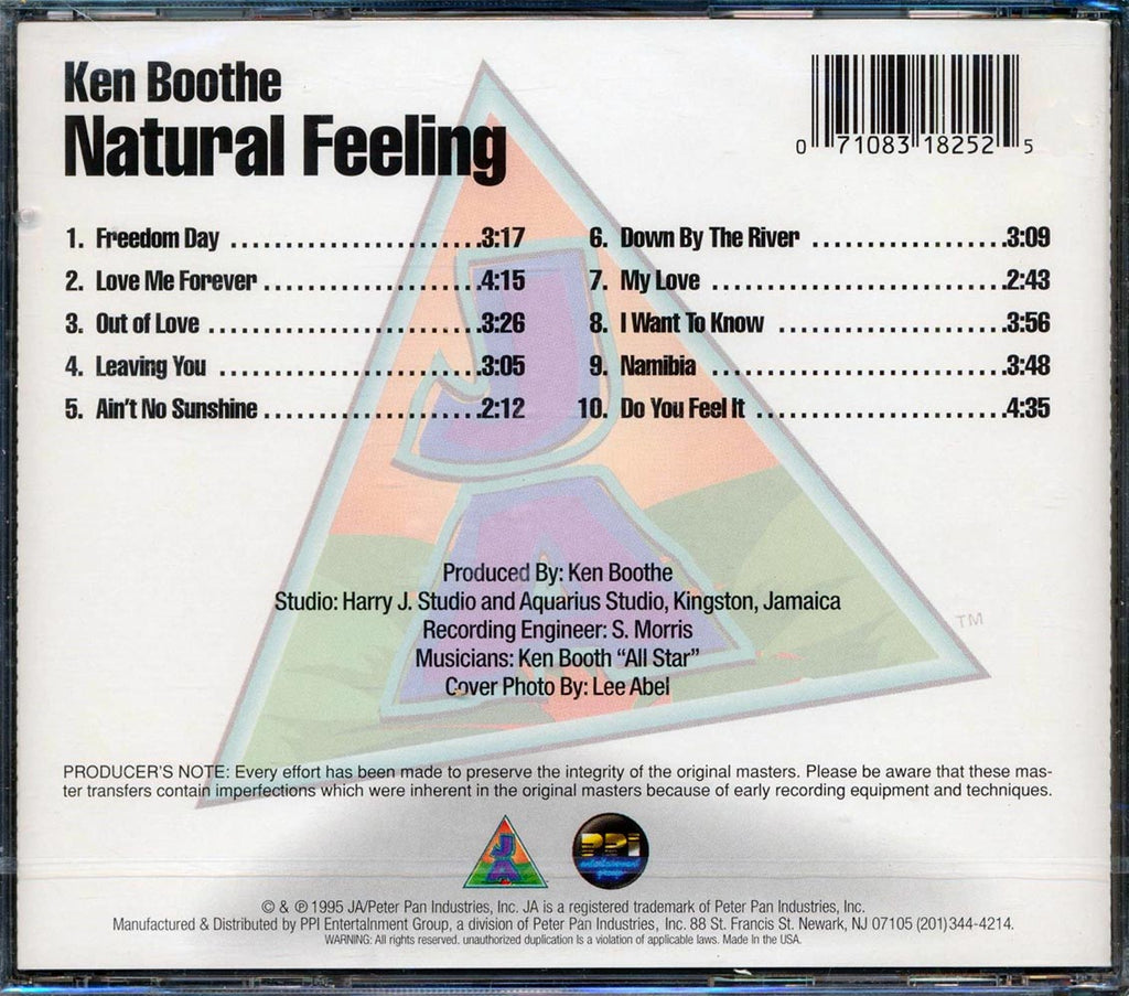 Ken Boothe - Natural Feeling Music CD
