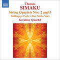 Simaku / Kreutzer Quartet - String Quartets Nos. 2 & 3 / Soliloquy Cycle - Music CD