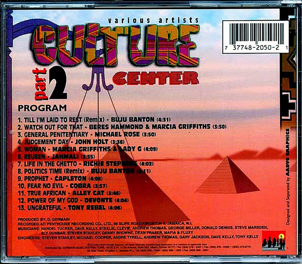Michael Rose, Buju Banton, Tony Rebel, Etc. - Penthouse Culture Center Volume 2 Music CD