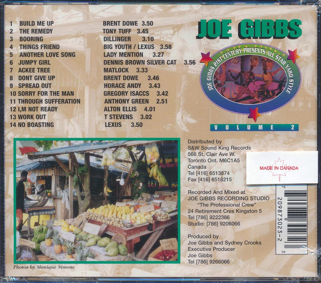 Alton Ellis, Horace Andy, Dennis Brown, Etc. - Joe Gibbs All Star Yard Style 2 Music CD
