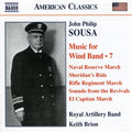 Sousa / Royal Artillery Band / Brion - Music For Wind Band 7 - Music CD