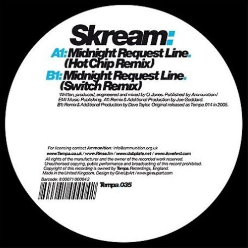 Skream - Midnight Request Line (remixes) - Vinyl Record