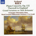 Ries / Hinterhuber / Rlpo / Grodd - Piano Concertos 3 (farewell To England) - Music CD