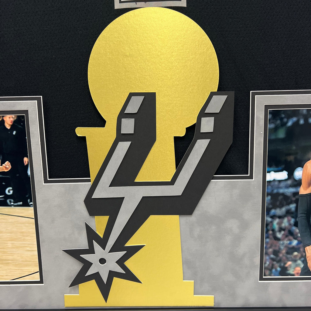 Victor Wembanyama Custom Framed Signed San Antonio Spurs Jersey PSA Autographed