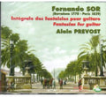 Sor,fernando / Prevost,alain - Integrale Des Fantaisies Guitare - Music CD