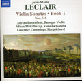Leclair / Butterfield / Mcgillivray / Cummings - Violin Sonatas Book 1 Nos 5-8 - Music CD
