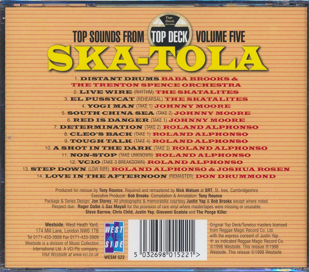 The Skatalites - Ska-Tola: Top Sounds From Top Deck #5 Music CD