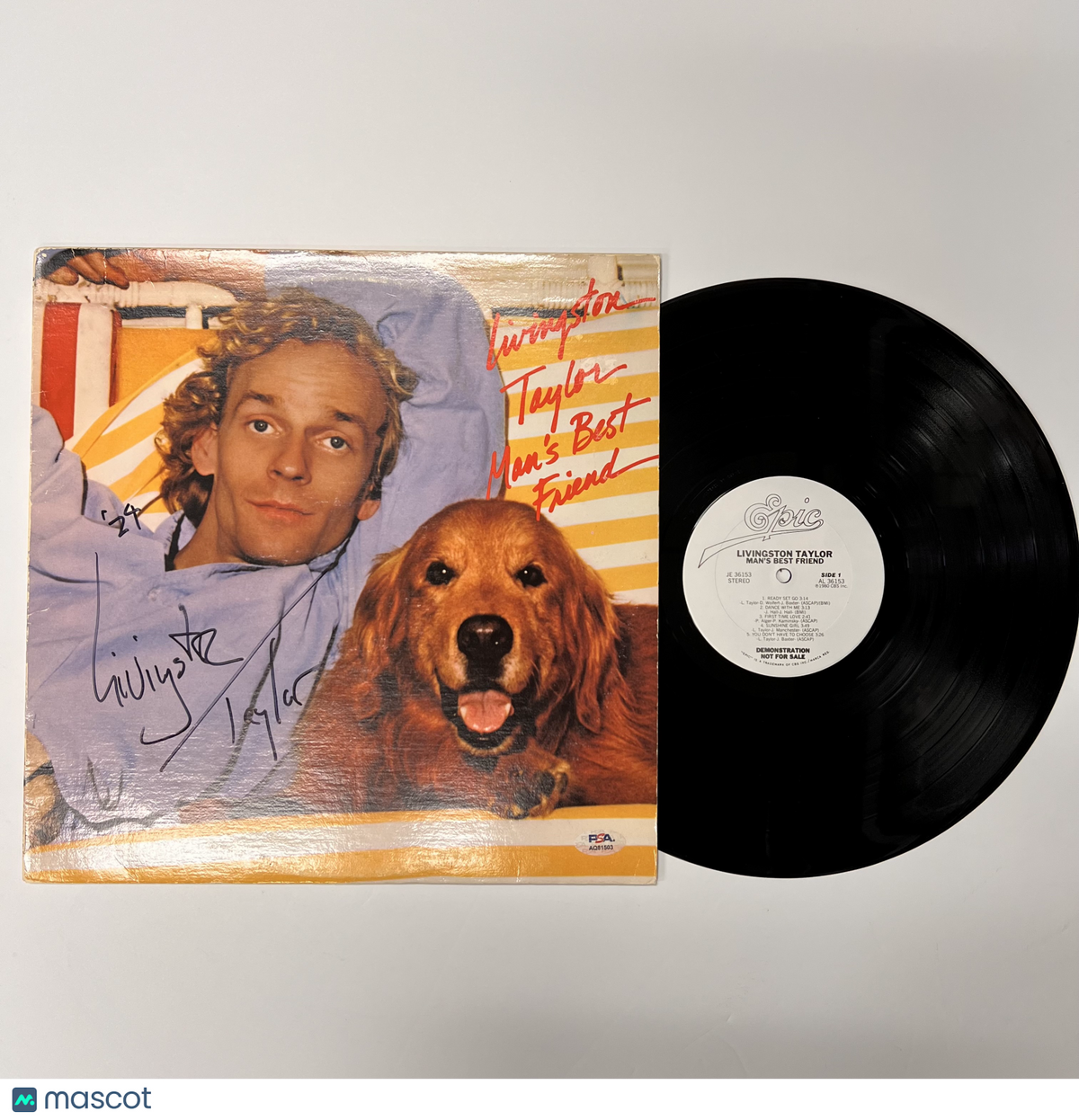 Livingston Taylor Signed Man's Best Friend Vinyl Album PSA Autographed