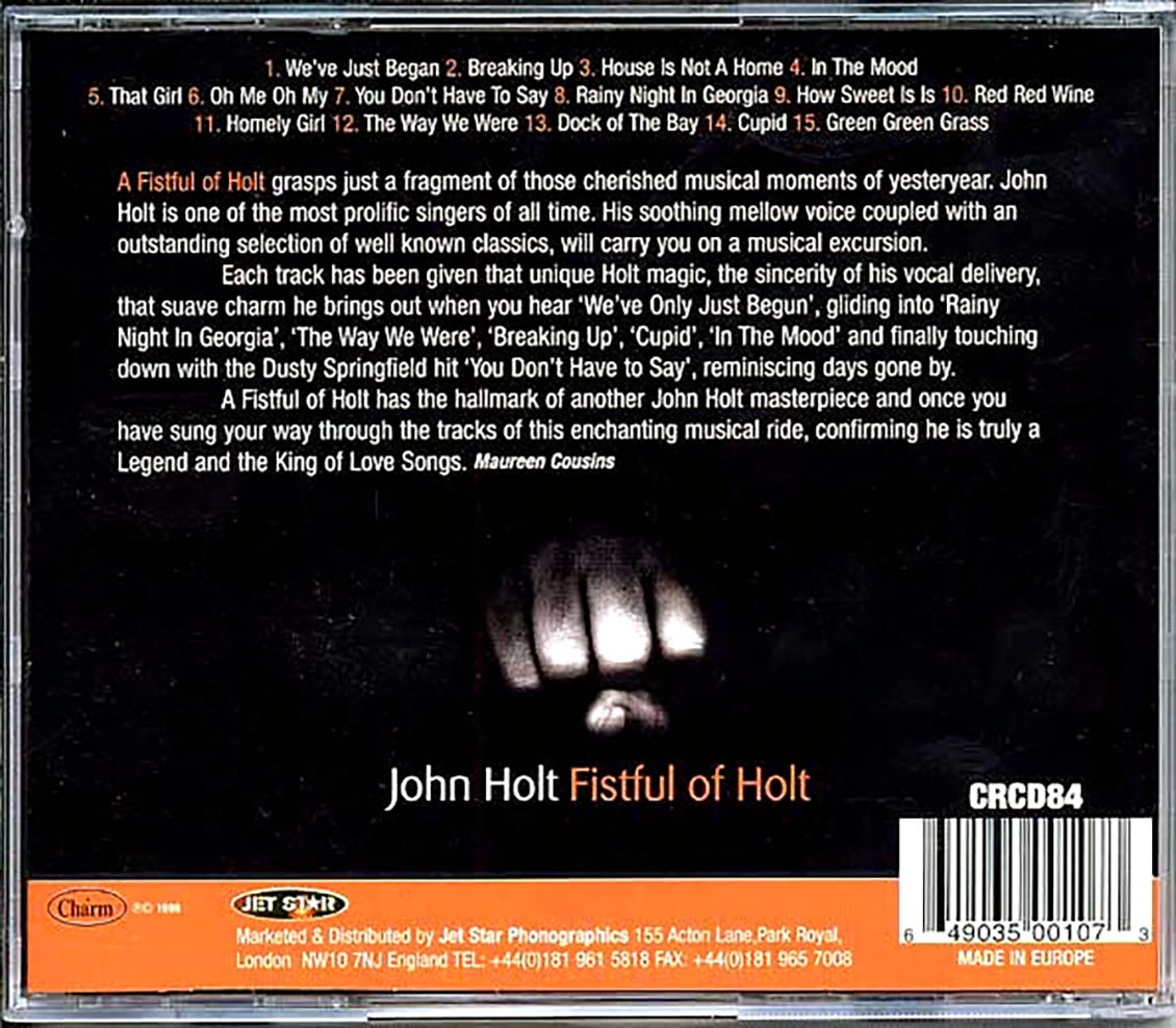 John Holt - Fistful Of Holt Music CD