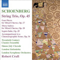 Schoenberg / O'neil / Lsf / Lso / Craft - String Trio / Four Pieces Of Mixed Chorus - Music CD