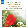 Mendelssohn / New Zealand String Quartet - String Quartets 3 - Music CD