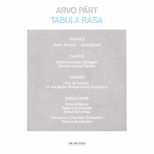 Part,arvo - Tabula Rasa - Music CD