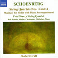 Schoenberg / Schulte / Fred Sherry String Quartet - String Quartets Nos 3 & 4 - Music CD