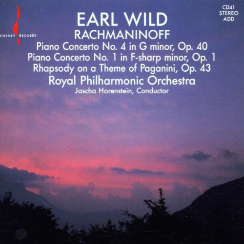 Rachmaninoff / Wild,earl - Piano Concerti 1 & 4 / Paganini Rhapsody - Music CD